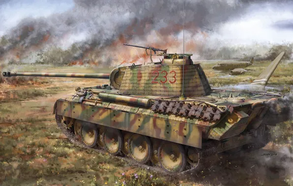 Пантера, танк, вермахт, средний, панцерваффе, Pz.Kpfw.V Panther A Early