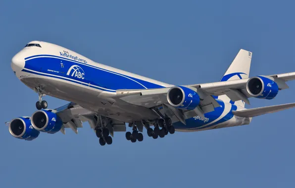 Самолет, взлёт, шасси, пассажирский, Boeing 747