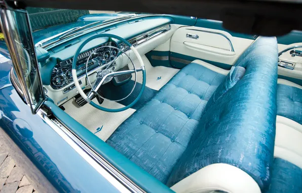 Cadillac, интерьер, ретро автомобили, 1958, Brougham, Cadillac Eldorado, retro cars, Cadillac Eldorado Brougham