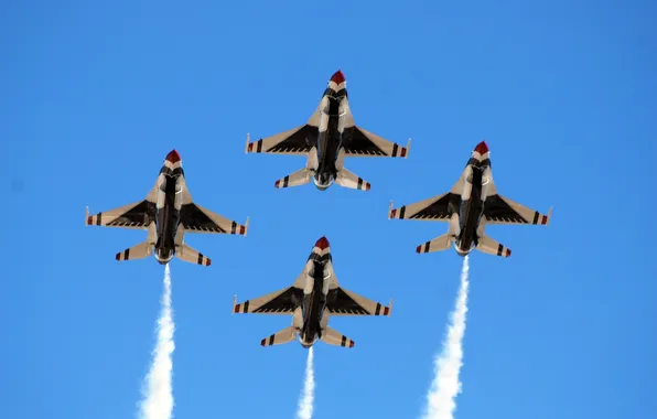 Картинка небо, F-16, самолёты