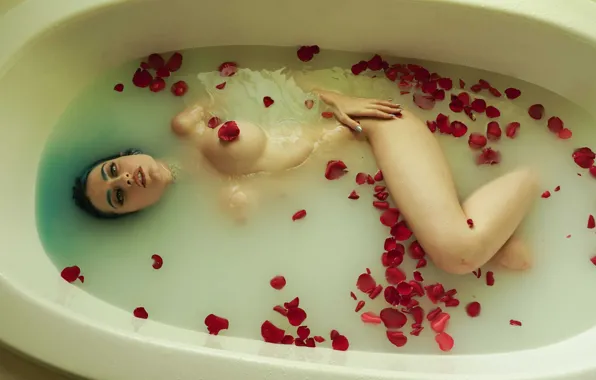 Girl, boobs, naked, pornstar, blue hair, Jewelz Blue