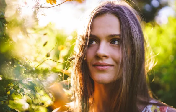 Girl, Grass, Green, Beauty, Eyes, Sight