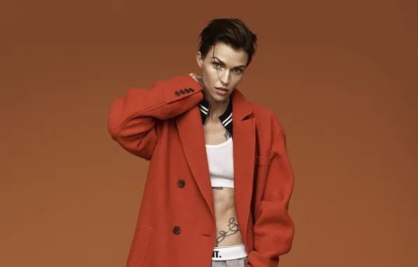 Девушка, фон, Ruby Rose, Руби Роуз