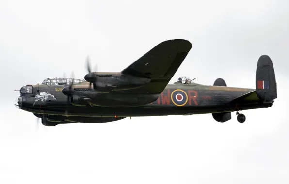 Картинка бомбардировщик, британский, четырёхмоторный, тяжёлый, Avro Lancaster