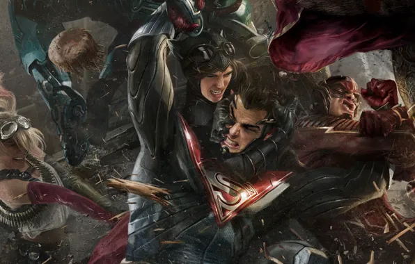 Game, Superman, Catwoman, Flash, The Flash, Injustice 2