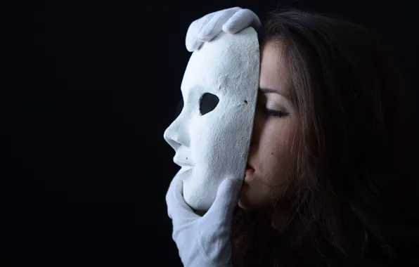 Картинка white, woman, mask, gloves