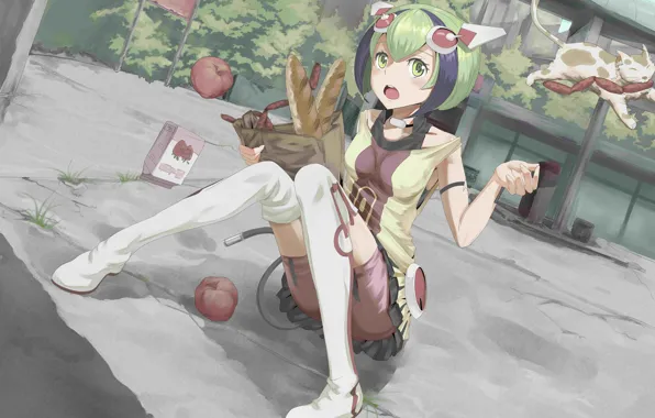 Девушка, киборг, anime, art, Dimension W, Mira Yurizaki
