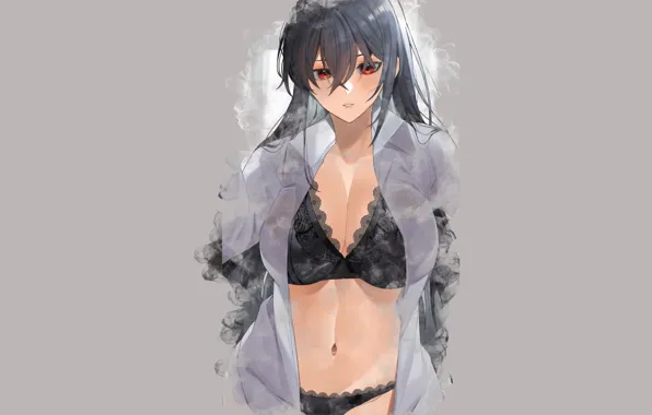 Dark, girl, sexy, bra, Anime, panties, boobs, pretty