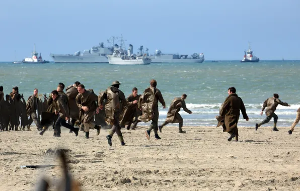 Soldier, sea, war, sand, uniform, seifuku, suna, Dunkirk