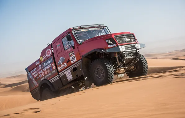 Песок, Красный, Спорт, Грузовик, Red, 4x4, Rally, Ралли