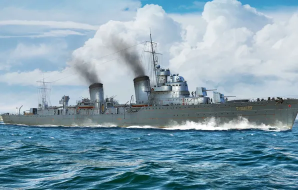 Лидер, эсминец, ВМФ СССР, эскадренный миноносец, ташкент, Russian Destroyer Tashkent 1942