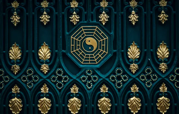 Картинка фон, узоры, текстура, ворота, восток, дзен, инь-ян, буддизм