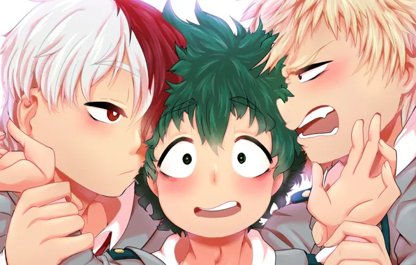 Boku no Hero Academia, Todoroki Shouto, Bakugou Katsuki, Midoriya Izuku, Zanyash