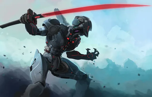 Sword, robot, cyborg