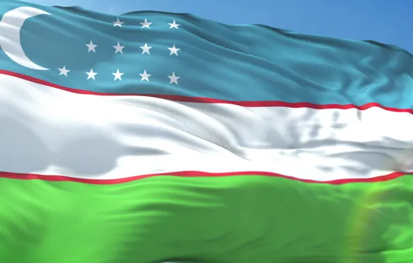 Flag, Uzbekistan, Uzbek