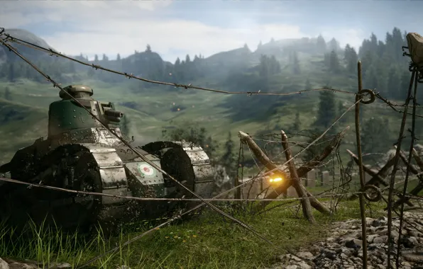 Война, игра, танк, сражение, Electronic Arts, Battlefield 1