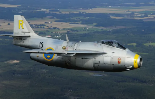 Истребитель, Пилот, Saab 29 Tunnan, Кокпит, SAAB, ВВС Швеции