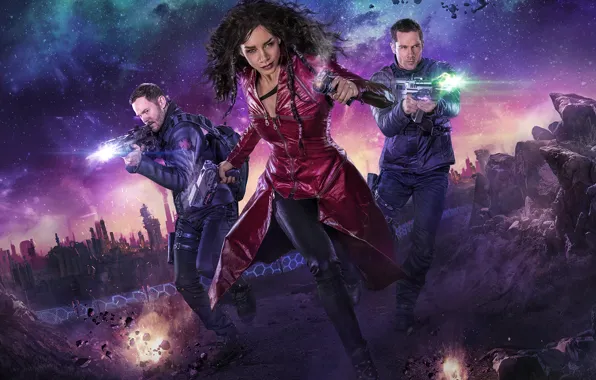 Aaron Ashmore, Killjoys, Luke Macfarlane, Syfy, Hannah John-Kamen