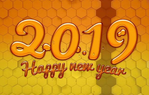 Фон, цифры, Новый год, New Year, 2019