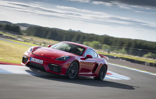 Porsche, Асфальт, Cayman, Трасса, Пейзаж, GT4, 2019, Porsche 718 (982) Cayman GT4