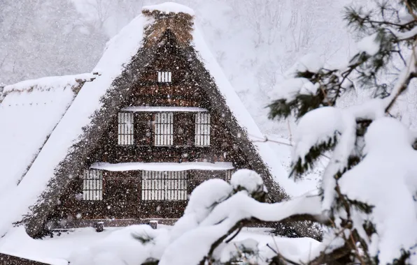 Снег, Snow, Snow Trees, Снежные Деревья, Winter House, Зимний Домик