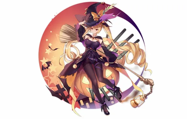 Girl, Nelson, sexy, halloween, long hair, boobs, anime, beautiful