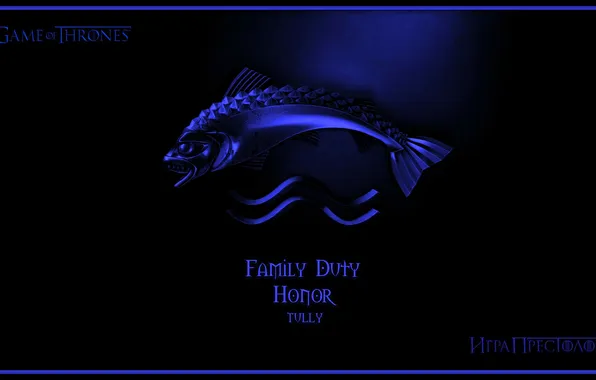 Картинка blue, fish, Game of thrones, George R.R. Martin, Tully