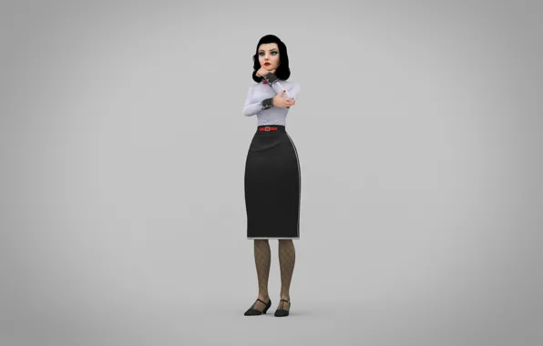 Взгляд, Волосы, Bioshock, Infinite, Элизабет, Burial at Sea