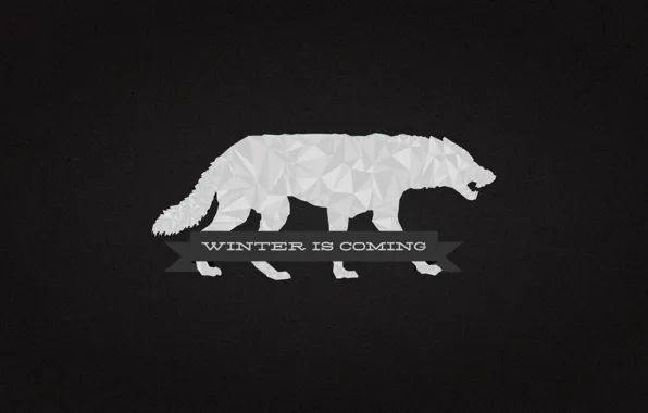 A Song of Ice and Fire, Game of Thrones, gray, House Stark, darewolf, Winter is …