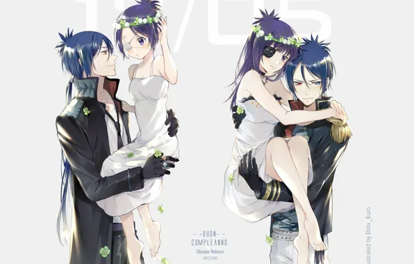 Девушка, арт, парень, двое, Katekyo Hitman Reborn!, Рокудо Мукуро