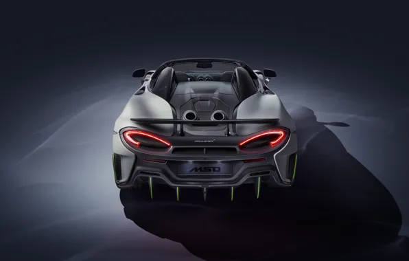 McLaren, суперкар, вид сзади, Spider, MSO, 2019, 600LT