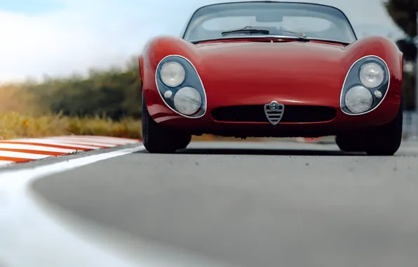 Alfa Romeo, 1967, front view, 33 Stradale, Tipo 33, Alfa Romeo 33 Stradale Prototipo