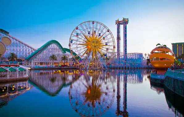 Картинка city, город, USA, California, Disneyland Anaheim
