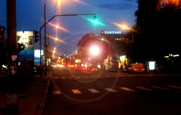 Дорога, ночь, город, Кишинев