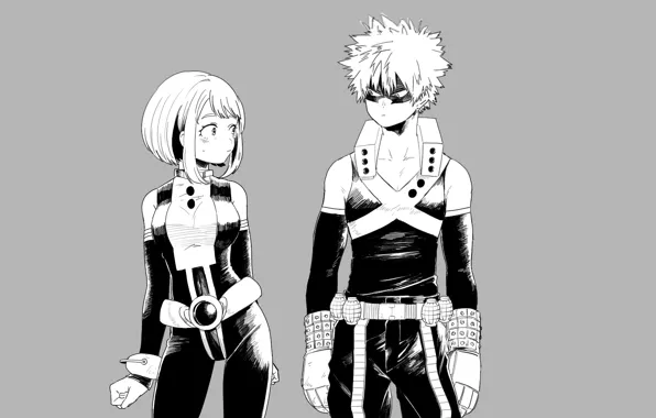 My Hero Academia, Boku No Hero Academia, Моя Геройская Академия, Бакуго Катсуки, Урарака Очако