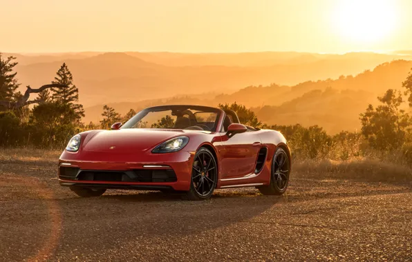 Закат, Porsche, Boxster, GTS, 718, 2019