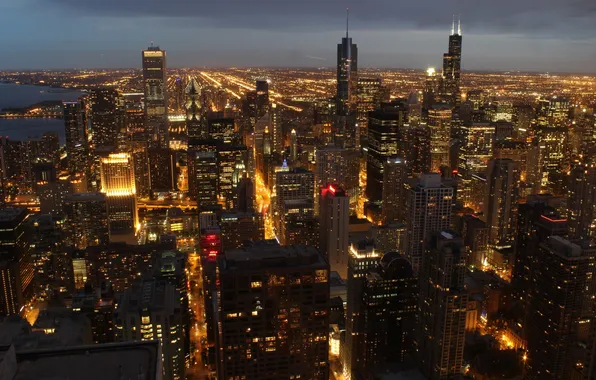 Картинка city, высота, небоскребы, USA, америка, чикаго, Chicago, сша