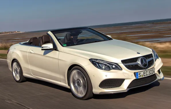Картинка car, Mercedes-Benz, road, AMG, speed, Cabrio, Sports Package, E 400