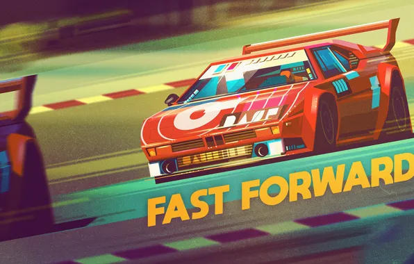 Стиль, Car, Race, Арт, Art, Style, Digital, Illustration