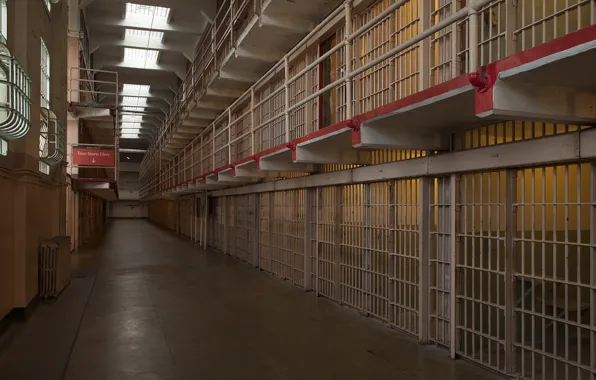Картинка интерьер, камеры, тюрьма, Alcatraz