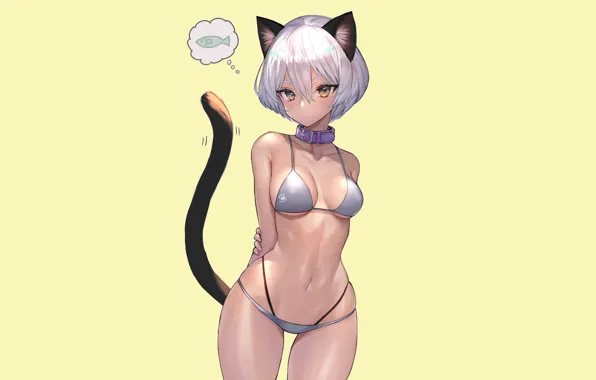 Girl, sexy, pussy, boobs, neko, anime, kitty, babe