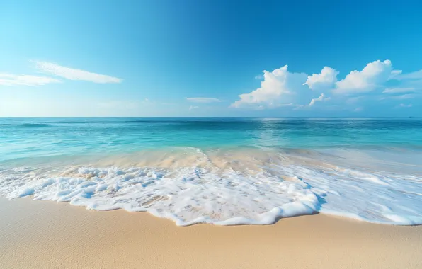 Beach, sand, foam
