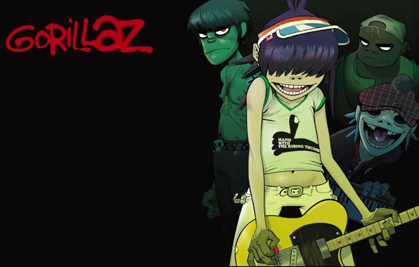 Картинка стиль, гитара, мердок, gorillaz