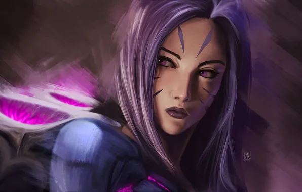 Взгляд, девушка, League Of Legends, Kai'Sa