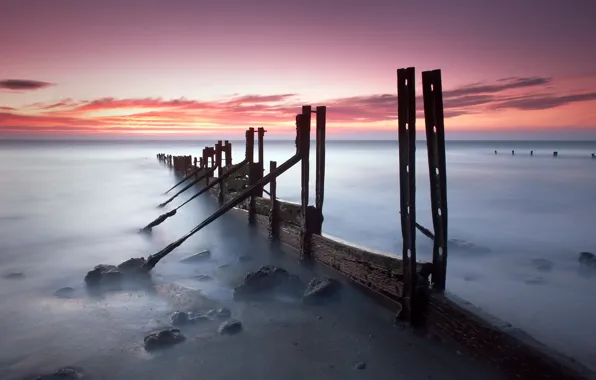 Море, пейзаж, закат