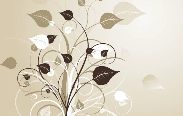 Листья, абстракция, вектор, текстура, background, floral, цветы-1
