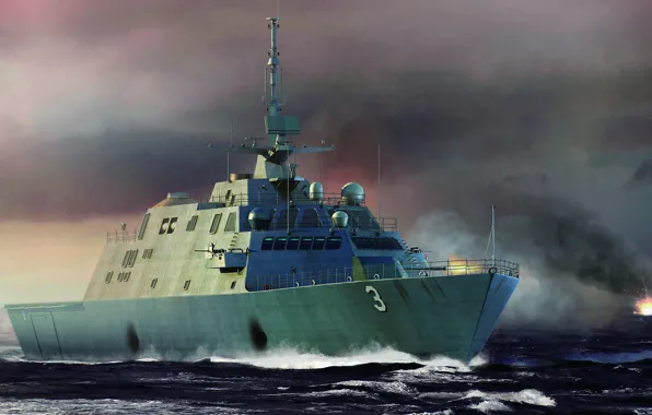 США, US NAVY, Littoral Combat Ship, корабль прибрежной зоны, USS Fort Worth LCS-3