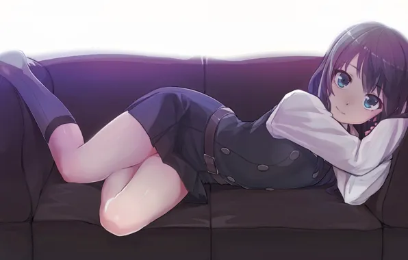 Girl, sexy, long hair, dress, anime, beautiful, pretty, attractive