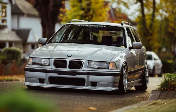 Картинка BMW, E36, Touring, Stance