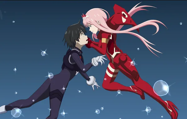 Девушка, романтика, пара, парень, Darling In The Frankxx, Милый во Франксе